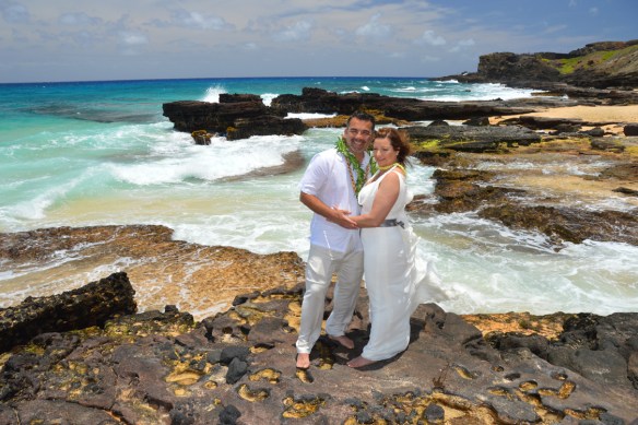Sandy Beach Wedding Photo